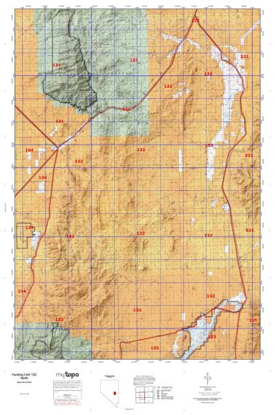 Nevada Hunting Unit 132 Topo Maps Huntersdomain 3295