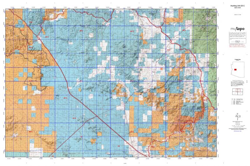 Arizona Unit 20 C Topo Maps Hunting & Unit Maps HuntersDomain