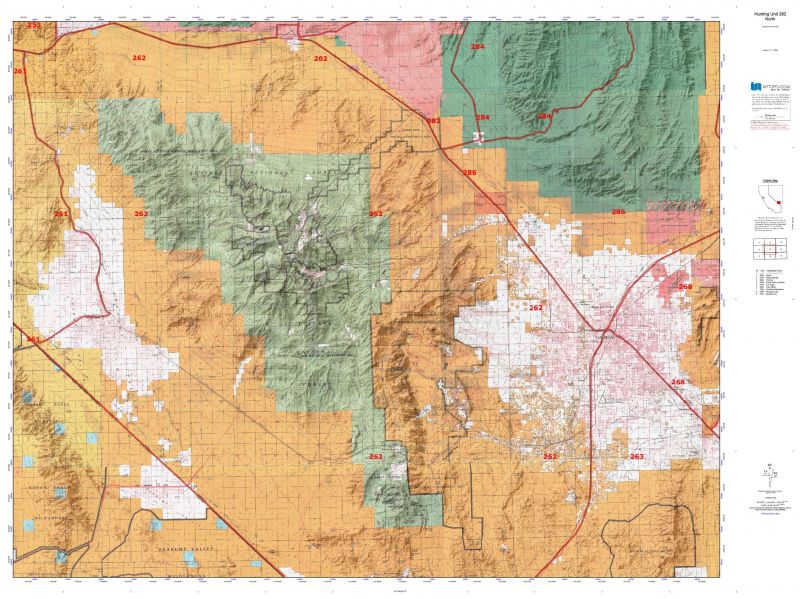 Nevada Hunting Unit 262 Topo Maps HuntersDomain