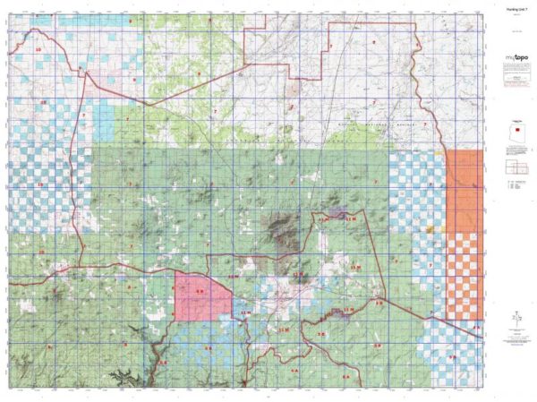 Arizona Unit 7 Topo Maps Hunting & Unit Maps - HuntersDomain