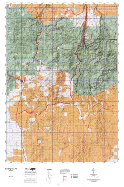 Nevada Hunting Unit 71 Topo Maps - HuntersDomain