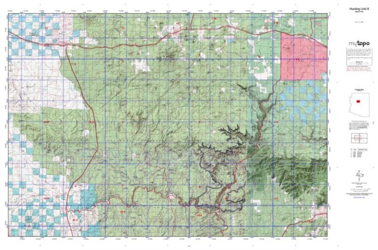 Arizona Unit 8 Topo Maps Hunting & Unit Maps HuntersDomain