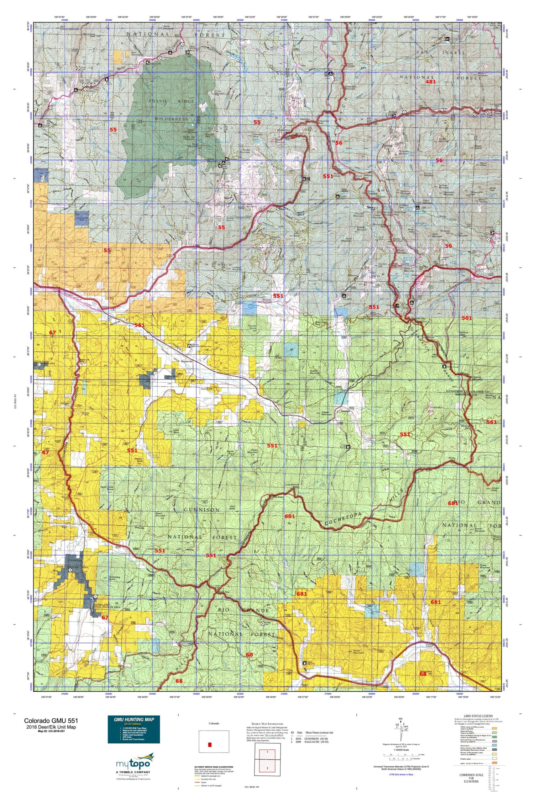 Colorado-unit-551-hunting-map-scaled