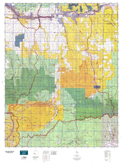 Colorado Unit 66 Topo Map | Colorado Hunting Unit Maps For Sale