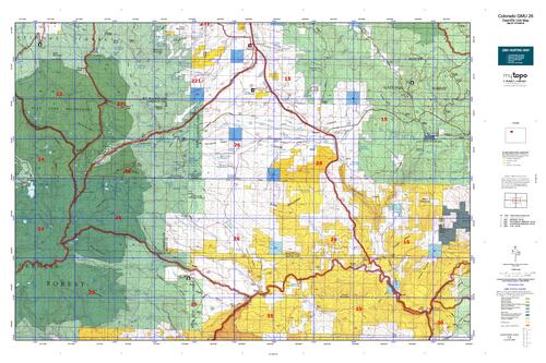 Colorado Unit 26 Topo Map Colorado - Colorado Unit 26 Topo Map 