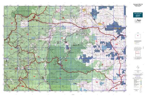 Colorado Unit 39 Topo Map | Colorado Hunting Unit Maps for Sale