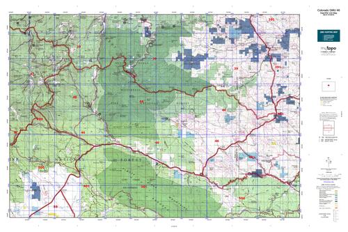 Colorado Unit 46 Topo Map | Colorado Hunting Unit Maps for Sale