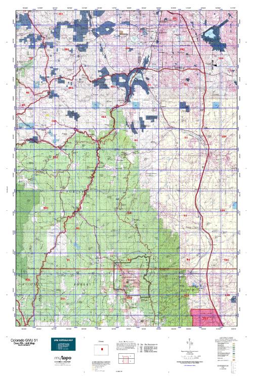 Colorado Unit 51 Topo Map | Colorado Hunting Unit Maps For Sale