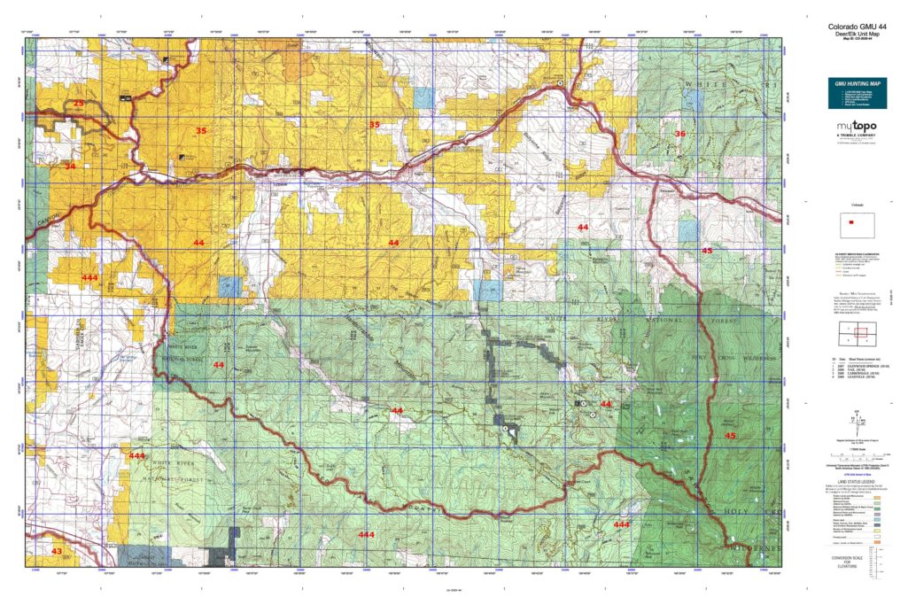 Colorado Unit 44 Hunting Map - My Topo