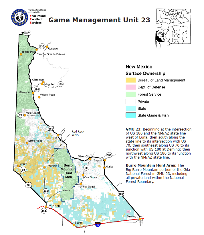 2024 New Mexico Unit 23, Unit Wide Rifle/Muzzleloader Bull Elk Tags for