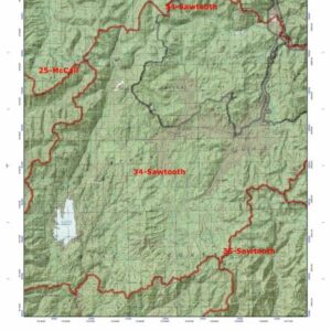 Idaho Hunting Unit 34 Sawtooth Topo Map