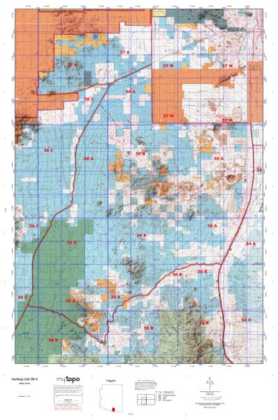 Arizona Unit 36 A Topo Maps Hunting & Unit Maps » Hunters Domain ...