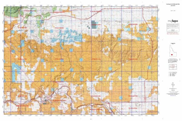 Idaho Hunting Unit 45 Bennett Hills Topo Maps