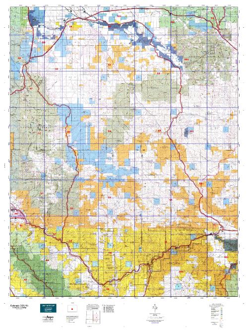 Colorado Unit 58 Topo Map | Colorado Hunting Unit Maps for Sale